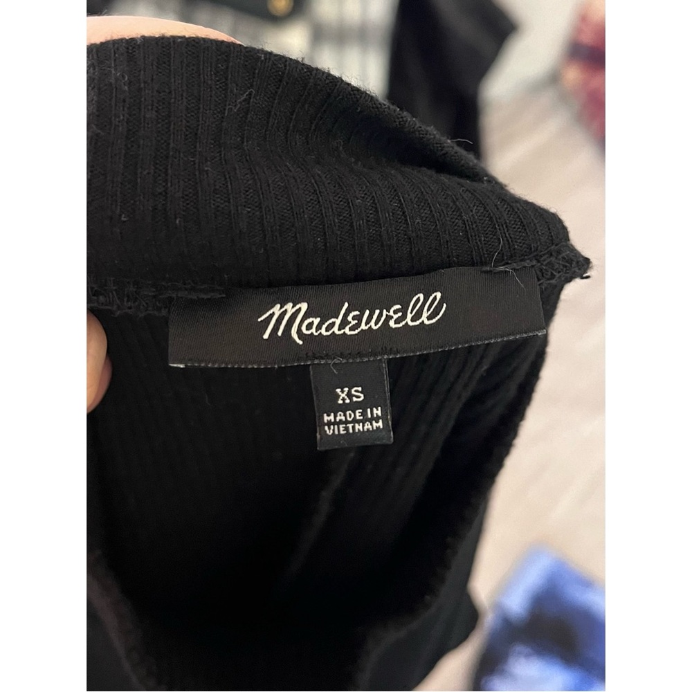 MADEWELL Black City Block Ribbed Mock Neck Dress - Picture 5 of 5